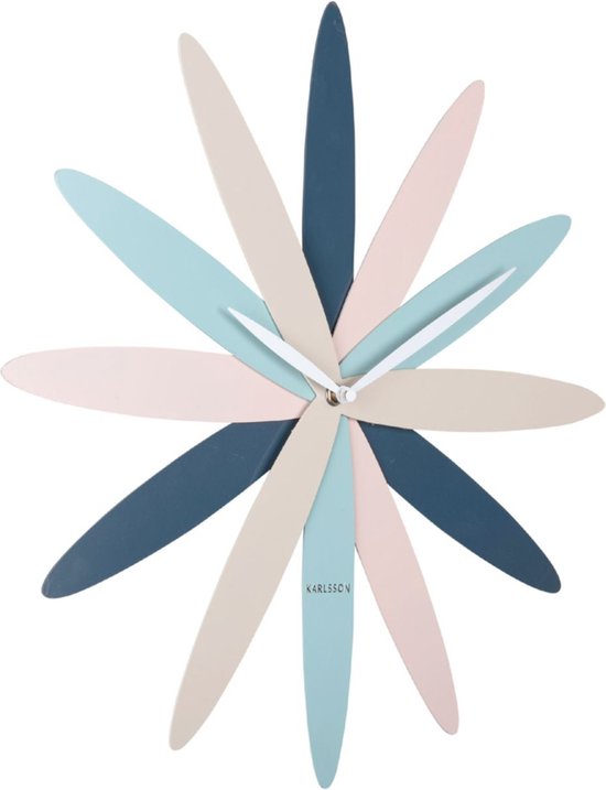 Karlsson Wandklok Bloom - Multicolor - Ø45cm - Wandklok Modern