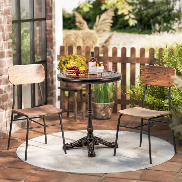 Coast Ronde Bistrotafel – Gietaluminium Tuintafel Ø60,5 x 73 cm – Brons