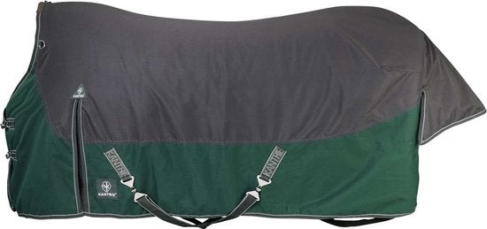 KANTRIE Buitendeken voor Paarden - TX 135 cm - Grijs/ Groen
