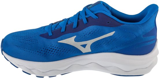 Mizuno Wave Serene 2 Hardloopschoenen Heren - Estate Blue/Silver/LightYellow - Maat 44.5