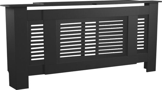 Radiator Ombouw - Verwarming Omkasting - Breed Variabel - 140 tot 190 cm - Zwart