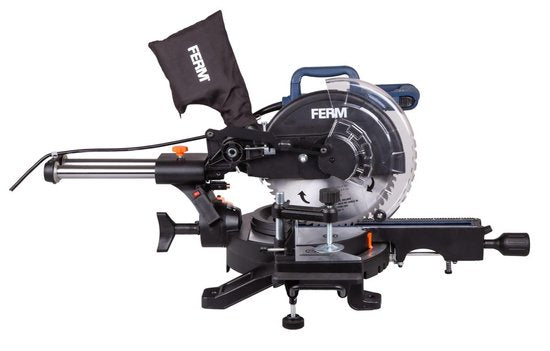 FERM - MSM1040 - Radiaal - Afkortzaag - 1900W – Ø254mm - Kantelbaar – Aluminium voetplaat - Zaagcapaciteit - 30x310mm - Incl. - 60T TCT zaagblad