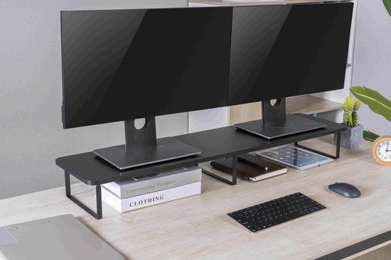 VVD Gaming Monitor Standaard - Max. 20Kg - 100 x 26 x 12.2cm - Zwart