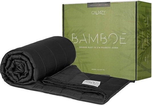 Calmzy Bamboe Verzwaringsdeken 9kg - Verzwaringsdeken 150x200 cm - Verzwaringsdeken eenpersoons - Verzwaringsdekens te gebruiken met eigen dekbedovertrek - Verzwaarde deken 1 persoons - Gewichtsdeken - 4 seizoenen
