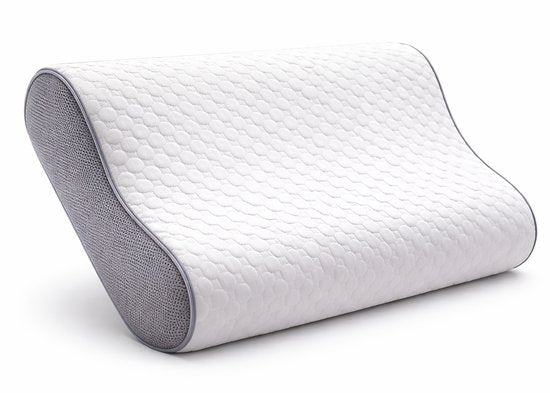 Sleeptight Ergonomisch Hoofdkussen Wit – Orthopedisch Traagschuim Kussen voor Nekondersteuning – 60 x 40 x 12 cm