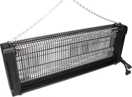 Perel Insectenverdelger, elektrisch, spanningsrooster 2800 V, uitneembare opvangbak, 150 m², zwart