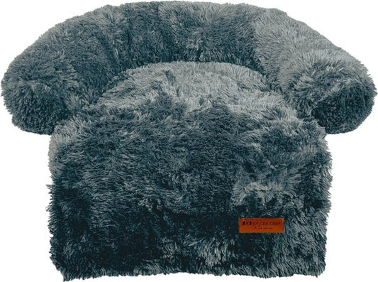 By Cee Cee Origineel Hondenkleed – Maat M (90x90 cm) – Donkergrijs | Fluffy Hondenmand & Meubelbeschermer in Één
