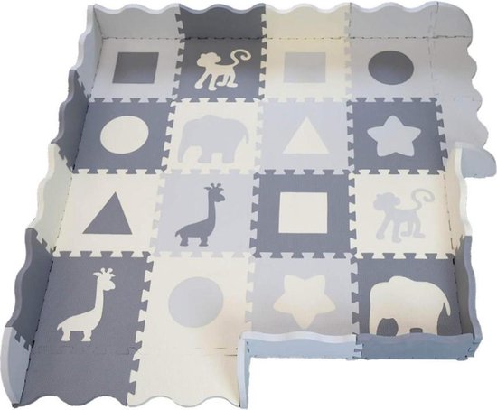 GIZMO Speelmat XL – EVA Foam - Opstaande Rand – Veilig - Comfortabel – 150x150x1.5 cm