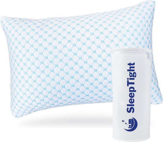 Sleeptight Verstelbaar Hoofdkussen – 70 x 50 x 16 cm – Ergonomisch Traagschuim Kussen voor Zijslapers