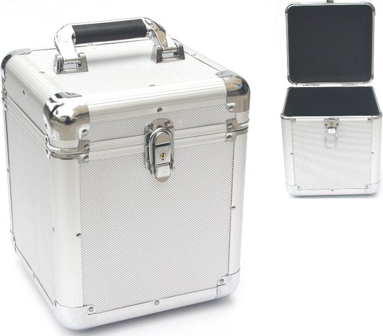 VVD Gaming - Afsluitbare opberg koffer - 21,5 x 21 x 26 cm - Zilver