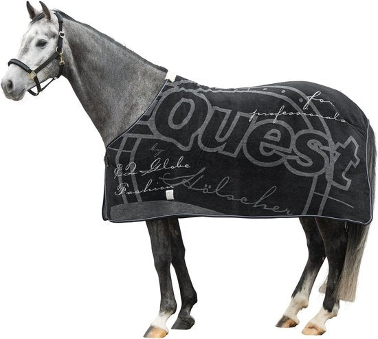 EQUEST Paardendeken - Dralon Globe Editie - 181x177x1 cm - Zwart
