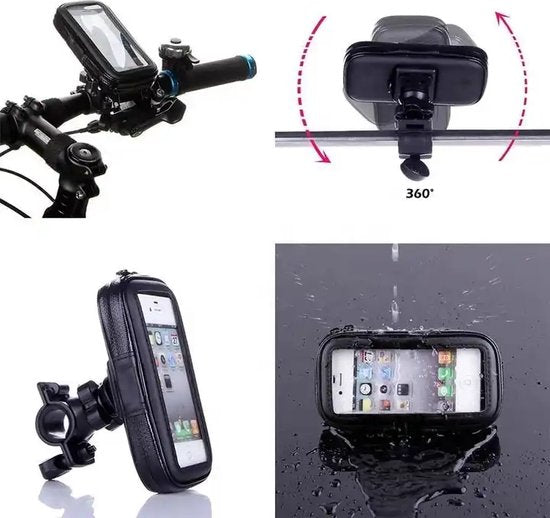 Podec Telefoonhouder Fiets Waterdicht Zwart