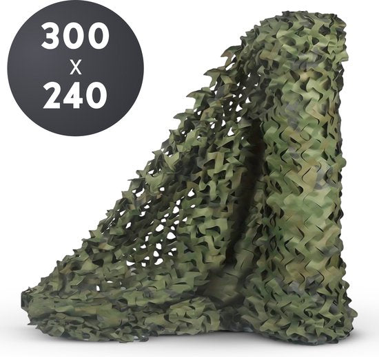 Volcan Camouflagenet 300x240 - Schaduwdoek - Camonet - Groen