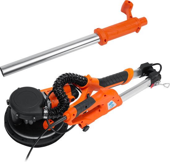 Costway schuurmachine voor droge muren - 230V - 750W - Incl stofzak, draagtas, schuurpapier en stofslang - Oranje