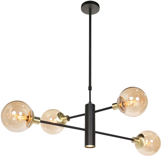 Steinhauer - hanglamp - Constellation - messing - metaal - Ø 90cm - E14 - 3805ME