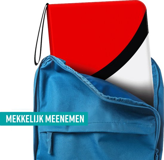 NAPI Verzamelmap voor 900 Kaarten - 9 Pocket - Kunstleer - Ritssluiting - 50 Pagina's - A4 Formaat - Rood/Wit
