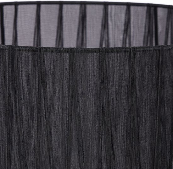 Tafellamp Zwart/Zilver – E27 Nachtkastlamp met Kristallen Voet – 54 x 29,5 cm