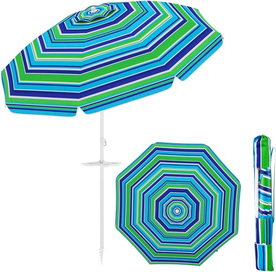 coast Strandparasol – Kantelbaar & UPF 50+ – Ø250 x 250 cm – Groen