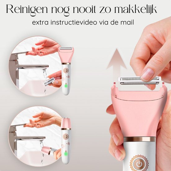 Sansbeauté® Ladyshave – Gezicht, Oksels & Bikinilijn – Elektrisch Ontharingsapparaat – USB Oplaadbaar