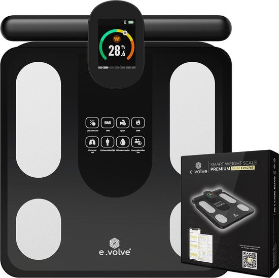 e.volve premium Personenweegschaal Digitaal Zwart