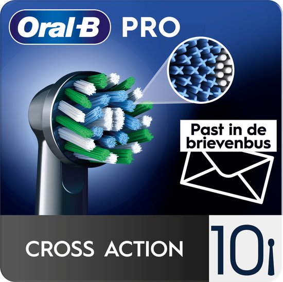 Oral B - 10x Opzetborstels - Cross Action Black