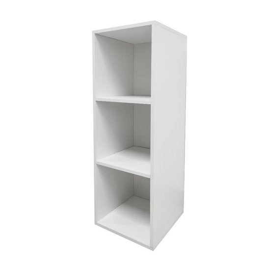 VDD Lp platen vinyl opbergkast 3 vakken - wit - 34x34x104 cm