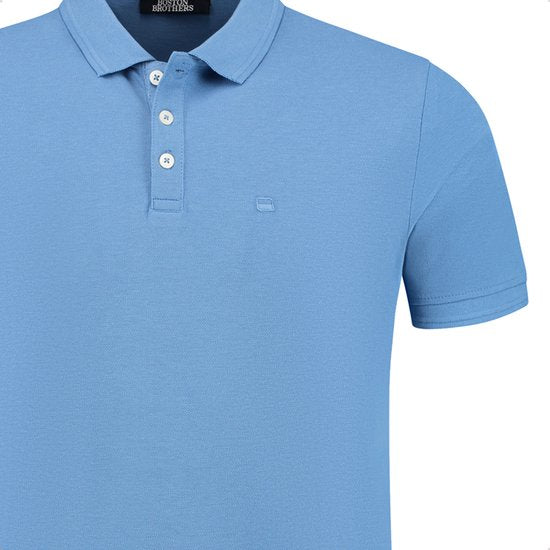 Boston Brothers Piqué Poloshirt - Uni Pique - Lt Blue - M