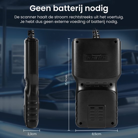 Faas OBD2 Scanner Zwart – EOBD + CAN Diagnosecomputer – Auto Uitlezen en Storingen Wissen