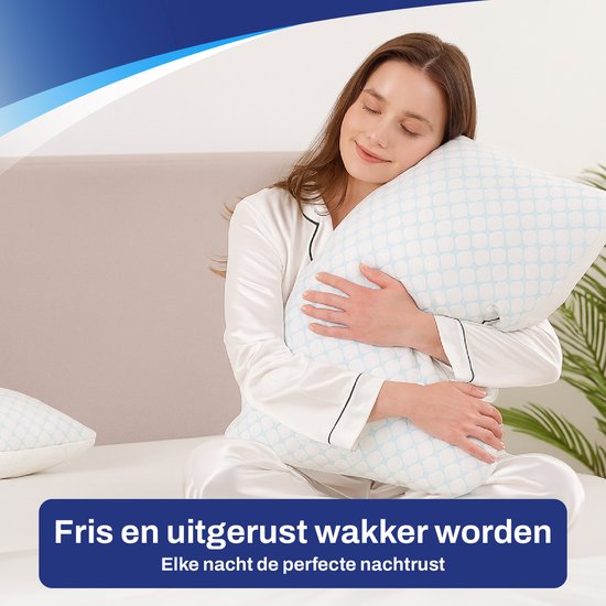 Sleeptight Verstelbaar Hoofdkussen – 70 x 50 x 16 cm – Ergonomisch Traagschuim Kussen voor Zijslapers