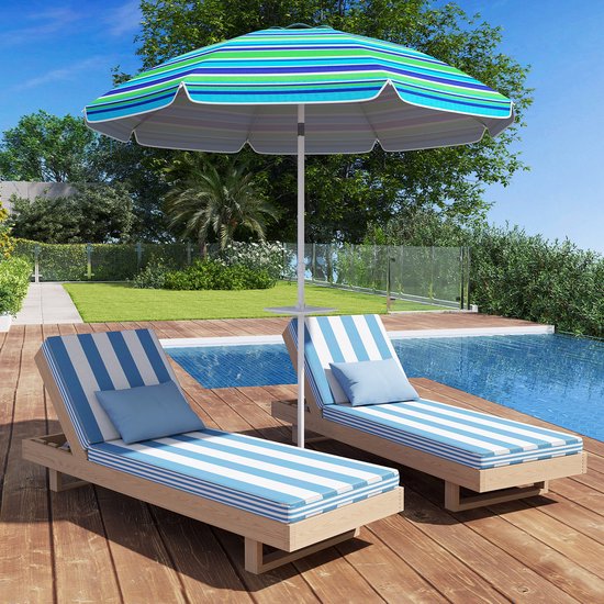 coast Strandparasol – Kantelbaar & UPF 50+ – Ø250 x 250 cm – Groen