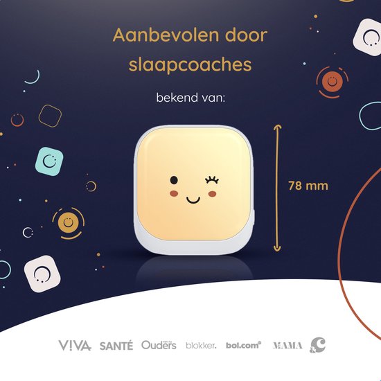 Numsy - Automatische Nachtlamp voor Kinderen met Lichtsensor -14.8x 7.80x 4.3 cm