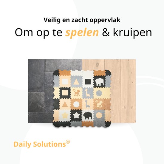 Daily Solutions Speelmat - Foam - Opvouwbaar - 150 x 150 cm - Bruin