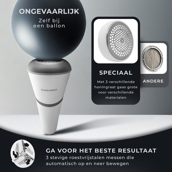 STAUS&BACH Lint Pro Ontpluizer Wit