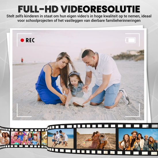 K&L Digitale Camera - Fototoestel - Fotocamera - Compact Camera - Vlog Camera - Voor Kinderen - Inclusief 32GB - Roze