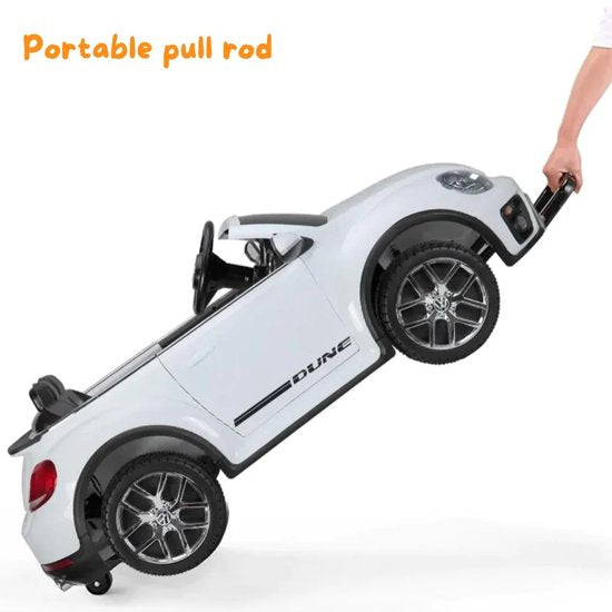 Coast 12V kinderauto met 2,4 g afstandsbediening met muziek en LED -lichten wit 115 x 67 x 57 cm wit
