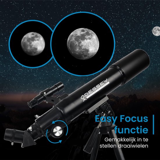 Odessey Black Hole Edition Telescoop – 250x Zoom – Refractor Sterrenkijker voor Kinderen en Volwassenen
