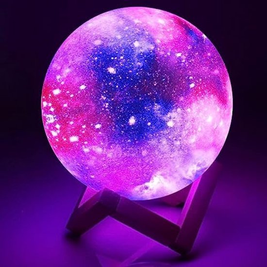 Maanlamp - 15 CM - Paars - 18x15x15 cm