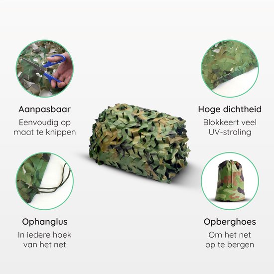 Volcan Camouflagenet 300x240 - Schaduwdoek - Camonet - Groen