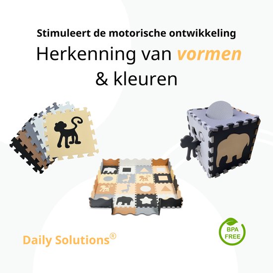 Daily Solutions Speelmat - Foam - Opvouwbaar - 150 x 150 cm - Bruin