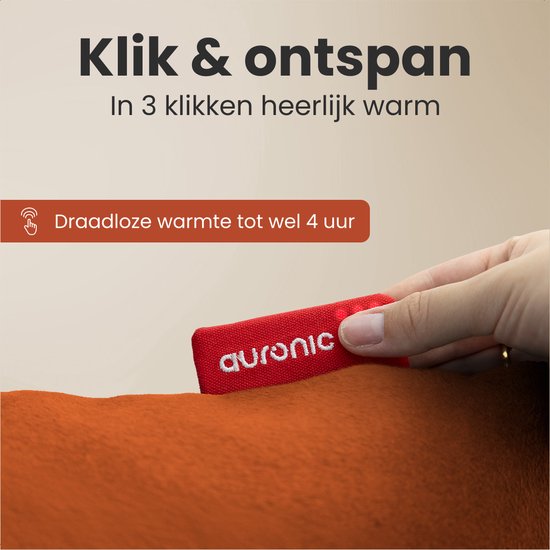 Auronic Infra rood warmte kussen Classic 45x60 cm - Sunset Oranje