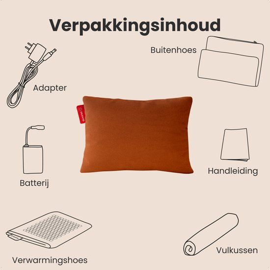 Auronic Infra rood warmte kussen Classic 45x60 cm - Sunset Oranje