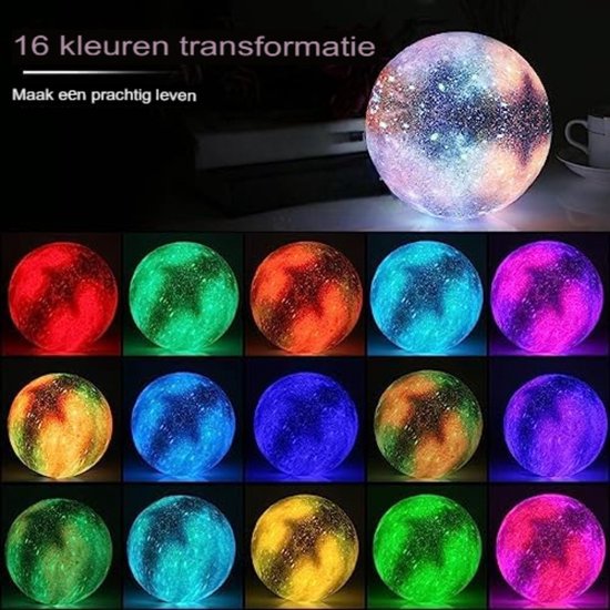 Maanlamp - 15 CM - Paars - 18x15x15 cm