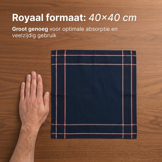 Luft Zakdoeken heren 100% katoen - 14 stuks - 40x40cm - Herbruikbaar