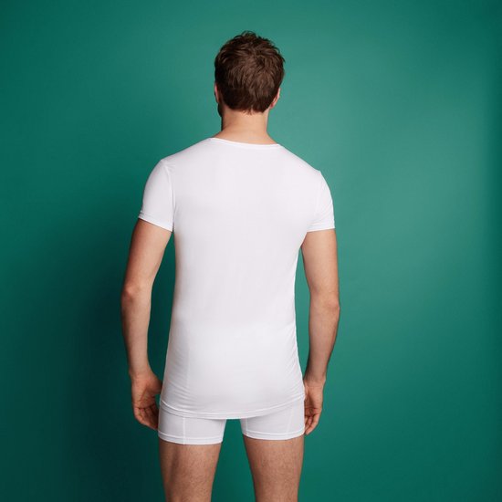 Ten Cate Heren T-shirt – Maat L – Bamboe – Wit – Ronde Hals – Comfortabel & Ademend