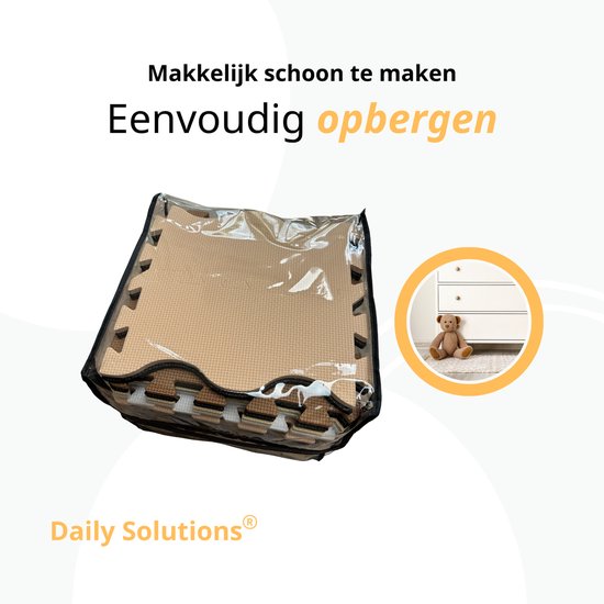 Daily Solutions Speelmat - Foam - Opvouwbaar - 150 x 150 cm - Bruin