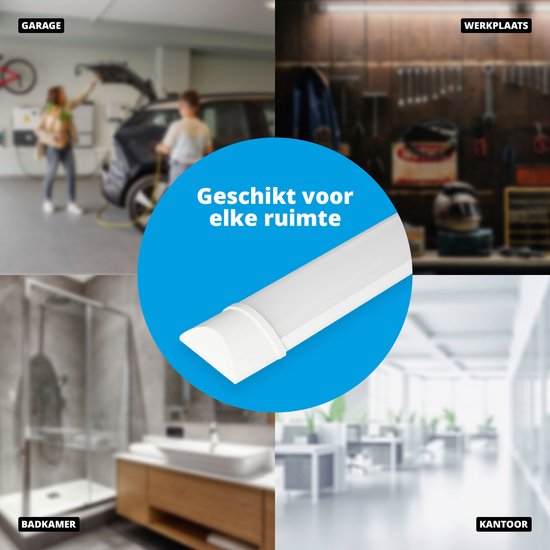 FlinQ Led balk 6500K - 120 cm - 40W - 50.000 branduren - Wit