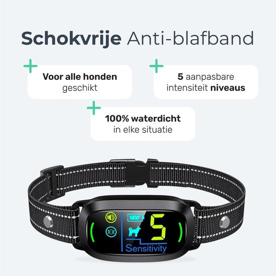 Dutchwide Anti-blafband Pro – 100% Waterdicht – Zonder Schokken – Oplaadbaar