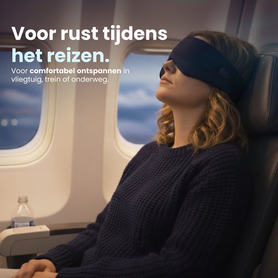 PurelyGoods® Slaapmasker - Oogmasker - Verduisterend - Mannen en Vrouwen - Katoen - Donkerblauw
