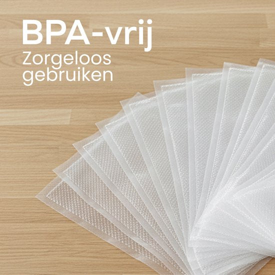 KitchenBrothers Vacuumzakken - 50 stuks - 20x30cm - BPA-vrij - Vacuumzakken voedsel - Sous vide zakken - Voor Vacumeermachine