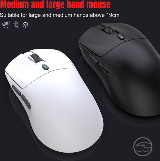 Fuegobird T68 - 2.4G Draadloze Gaming Muis - 12000DPI - PAW3311 - FPS/MOBA/MMO - Gaming muizen - Ultra licht - Wit